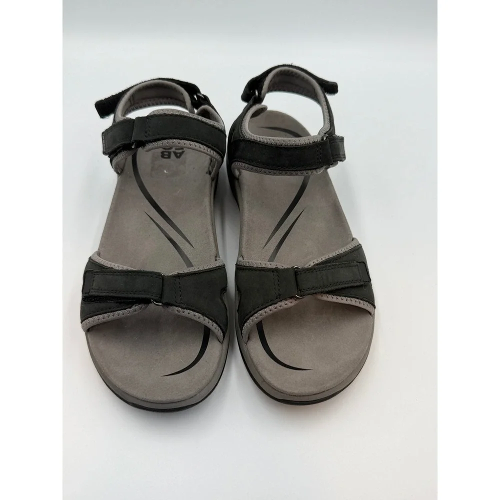 ABEO Goleta 1141 Women's Black Leather Athletic Walking Sandals Size 7